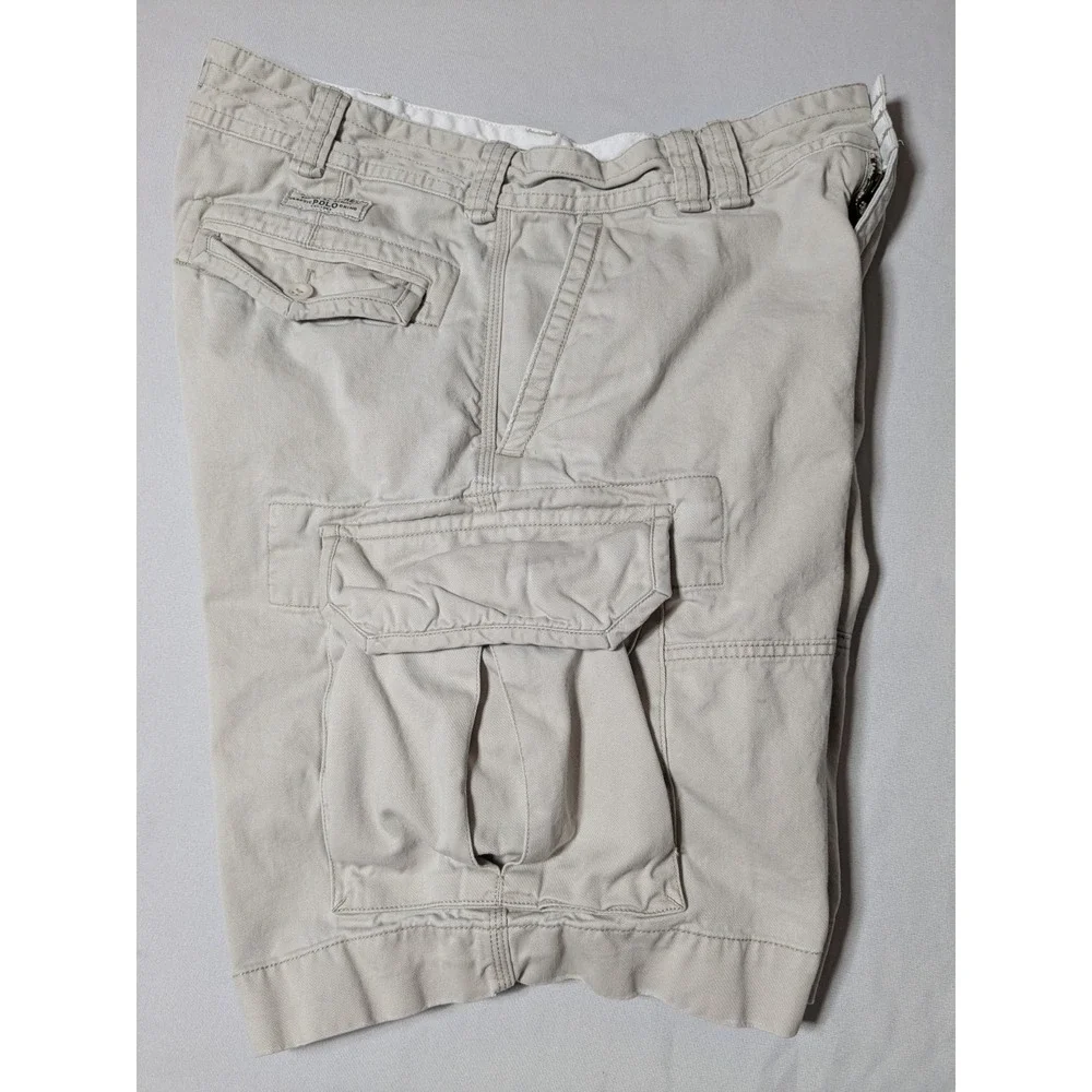 Polo Ralph Lauren Classic Polo Chino Light Khaki Well Worn Cargo Shorts - Men 34